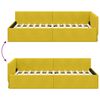 vidaXL Hoekbedframe met hoofdeinde Geel 100 cm x 200 cm Fluweel