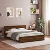 vidaXL Bedframe met hoofdeinde bruin eikenkleur 140x190 cm