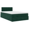 vidaXL Ottoman bed met matras en LED's 120x200cm fluweel donkergroen