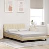 vidaXL Bedframe zonder matras "Hanko" stof cr&egrave;mekleurig 140x200 cm