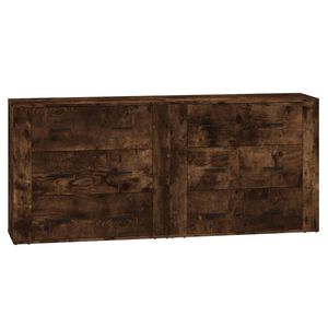 vidaXL Dressoirs 2 st bewerkt hout gerookt eikenkleurig