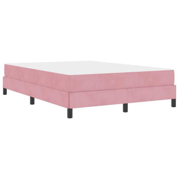 vidaXL Boxspringbed met matras Roze 140 x 190 cm Stof