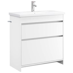 vidaXL Badkamermeubelset Wit 81 x 40 x 84,5 cm Bewerkt hout