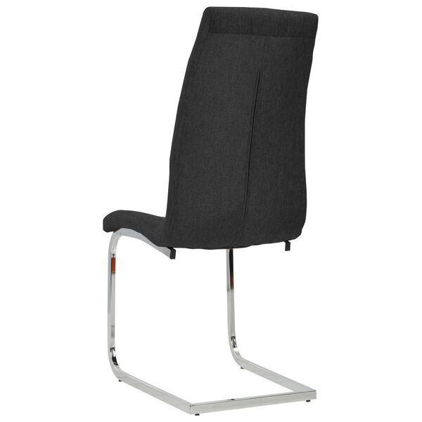 vidaXL Eetkamerstoelen 2 st stof zwart