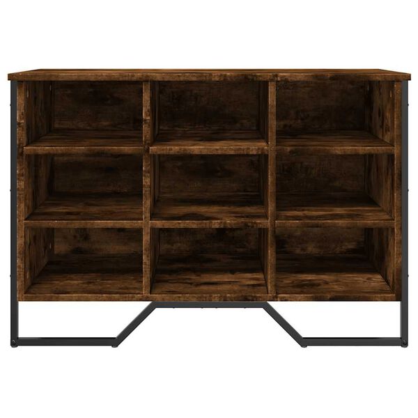 vidaXL Schoenenkast 90x38x61,5 cm bewerkt hout gerookt eikenkleurig