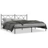 vidaXL Bedframe met hoofdbord metaal zwart 183x213 cm
