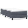 vidaXL Boxspring zonder matras fluweel donkergrijs 80x220 cm