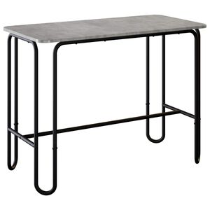 vidaXL Eettafel 100 x 50 x 75 cm Bewerkt hout Betongrijs Rechthoekig