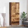 vidaXL Highboard met lade Oud Hout 69,5 x 34 x 180 cm Bewerkt hout