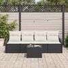 vidaXL Tuin Sofa Set Zwart poly rattan