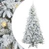vidaXL Kunstmatige Inklapbare Kerstboom Wit 240 cm PE en PVC