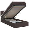 vidaXL Ottoman bed met matras Donkerbruin 100 x 200 cm Stof