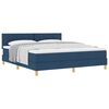 vidaXL Boxspringbed met kussen met hoofdeinde Blauw 180 x 200 cm Stof