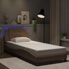 vidaXL Bedframe met LED zonder matras "Zadar" cappuccino 90x190 cm