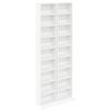 vidaXL CD Kast 2 st Wit 33 x 23,5 x 175 cm Bewerkt hout