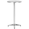 vidaXL Tuintafel inklapbaar 60x(70-110) cm aluminium zilverkleurig