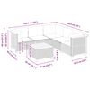 vidaXL 6-delige Loungeset met kussens poly rattan beige
