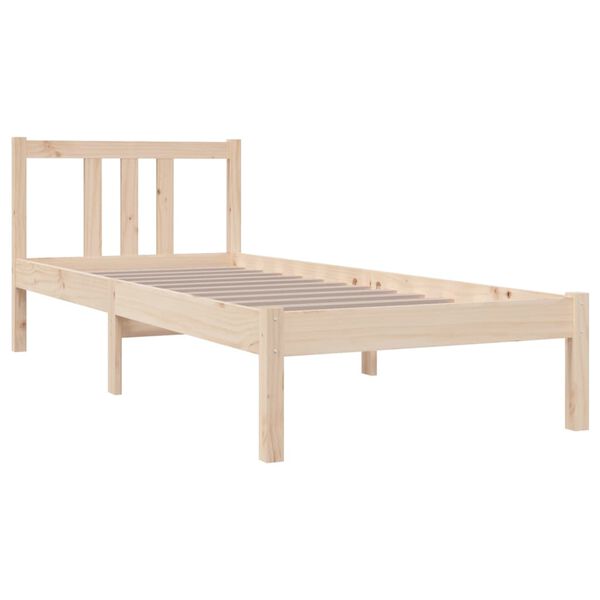 vidaXL Bedframe massief hout 75x190 cm