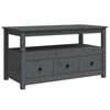 vidaXL Salontafel 102x49x55 cm massief grenenhout grijs