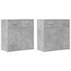 vidaXL Dressoirs 2 st 79x38x80 cm bewerkt hout betongrijs