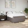 vidaXL Boxspring met matras stof taupe 140x190 cm