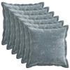 vidaXL Kussensloop 6 st HOUTEN Lichtblauw 45 x 45 cm Chenille Stof