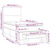 vidaXL Boxspring met matras fluweel roze 100x200 cm