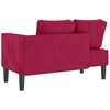 vidaXL Chaise longue met kussens fluweel wijnrood