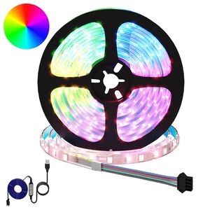 vidaXL LED-strip 2 st Zwart en transparant Koper en kunststof