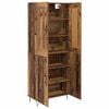 vidaXL Hoge kast Oud Hout 69,5 x 34 x 180 cm Bewerkt hout