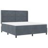 vidaXL Boxspring bed met hoofdeinde Donkergrijs 180 x 200 cm Fluweel