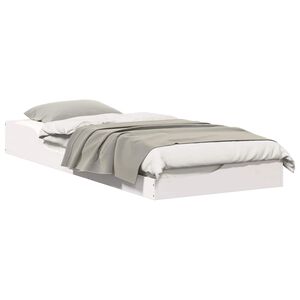 vidaXL Bedframe Wit 100 x 220 cm Massief grenenhout