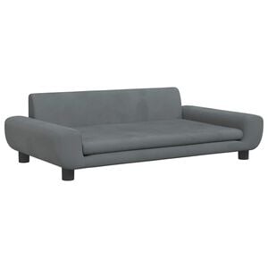 vidaXL Hondenmand 100x54x33 cm fluweel donkergrijs