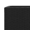 vidaXL Plantenbakken 2 st 30x30x60 cm poly rattan zwart