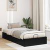 vidaXL Ottoman Bedframe met opslag Zwarte Eik 203 x 100 x 25 cm