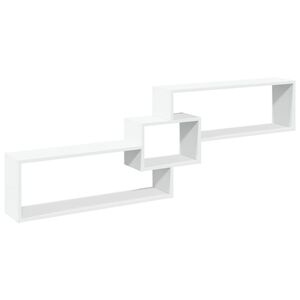 vidaXL Wandkast 158x18x53 cm bewerkt hout wit