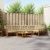 vidaXL Buiten bankenset met kussen 6 pcs Natuurlijk en Beige