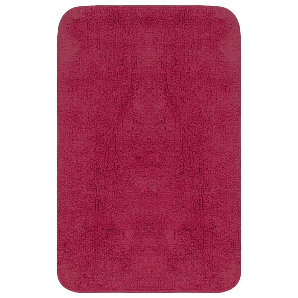 vidaXL Badmattenset stof fuchsia 3-delig