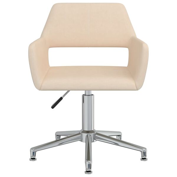 vidaXL Eetkamerstoelen 6 st stof cr&egrave;mekleurig