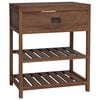 vidaXL Badkamerkast Naturel 60 x 45 x 75 cm Massief Teakhout