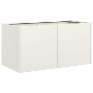 vidaXL Plantenbak 80x40x40 cm koudgewalst staal wit