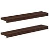 vidaXL Raamkozijnen 2 st Donkerbruin 80x 20 x 2 cm Massief beukenhout