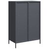 vidaXL Hoge kast 68x39x103,5 cm staal antracietkleurig