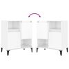 vidaXL Dressoirs 3 st 60x35x70 cm bewerkt hout hoogglans wit