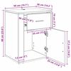 vidaXL Nachtkastje met lade Oudhout 35 x 50 x 60 cm Bewerkt hout
