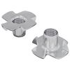 vidaXL Gestanste T-moer 2 pcs Zilver M6 mm Staal