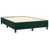 vidaXL Boxspring met matras en LED fluweel donkergroen 140x200 cm