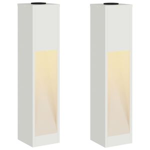 vidaXL Zonne LED Padverlichting 2 st Warmwit 18 x 18 x 80 cm