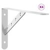 vidaXL Plankdragers 4 st 30x2,5x15,5 cm roestvrijstaal zilverkleurig