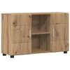 vidaXL Dressoir FLORIN 88,5 x 30,5 x 55,5 cm Artisan Eiken